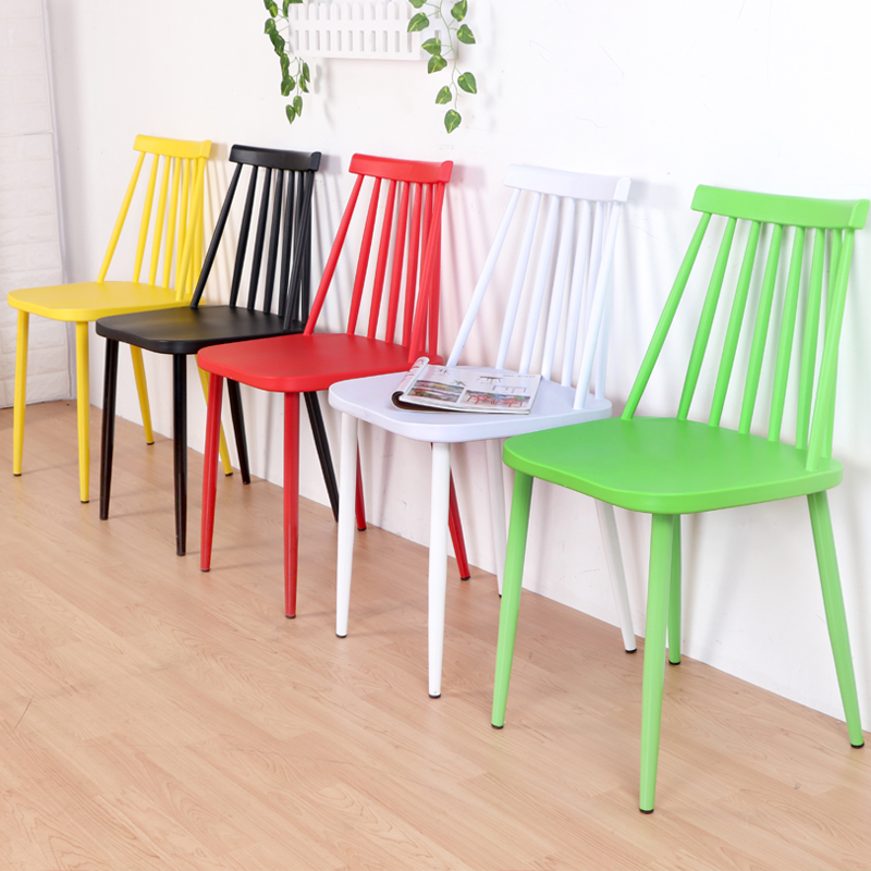 Creativity Leaning Back Chair Conference Training Plastic Active Dining Chair Stool Modern Minima Adults Commercial Office Backrest
