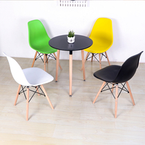 Nordic minimalist dining table and chair hotel coffee milk tea shop table and chair set adult Imus creative round square table and chair