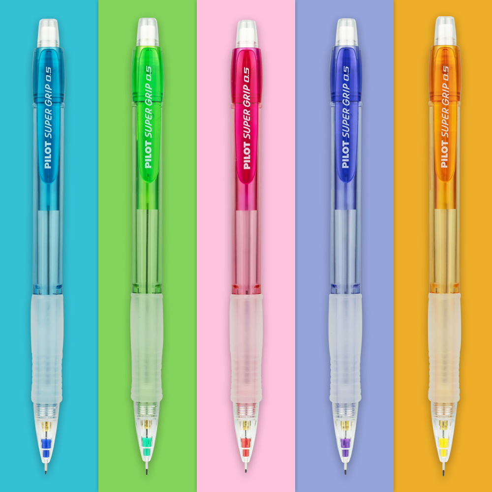PILOT Japan Baile pen automatic pencil 0 5 students special color transparent rod H-185N mechanical pencil