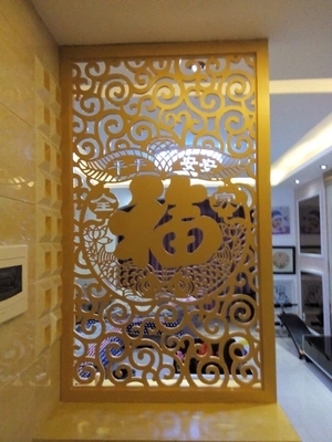 Lattice partition entrance living room Modern Chinese background wall hollow can be customized density board through the flower board decoration screen