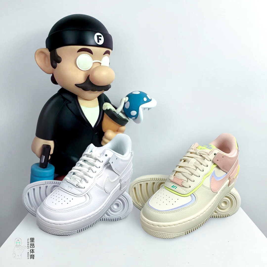 Lyon Sports Nike Air Force 1 AF1 Pure White Macaron Air Force No. 1 Board Shoes Women CI0919