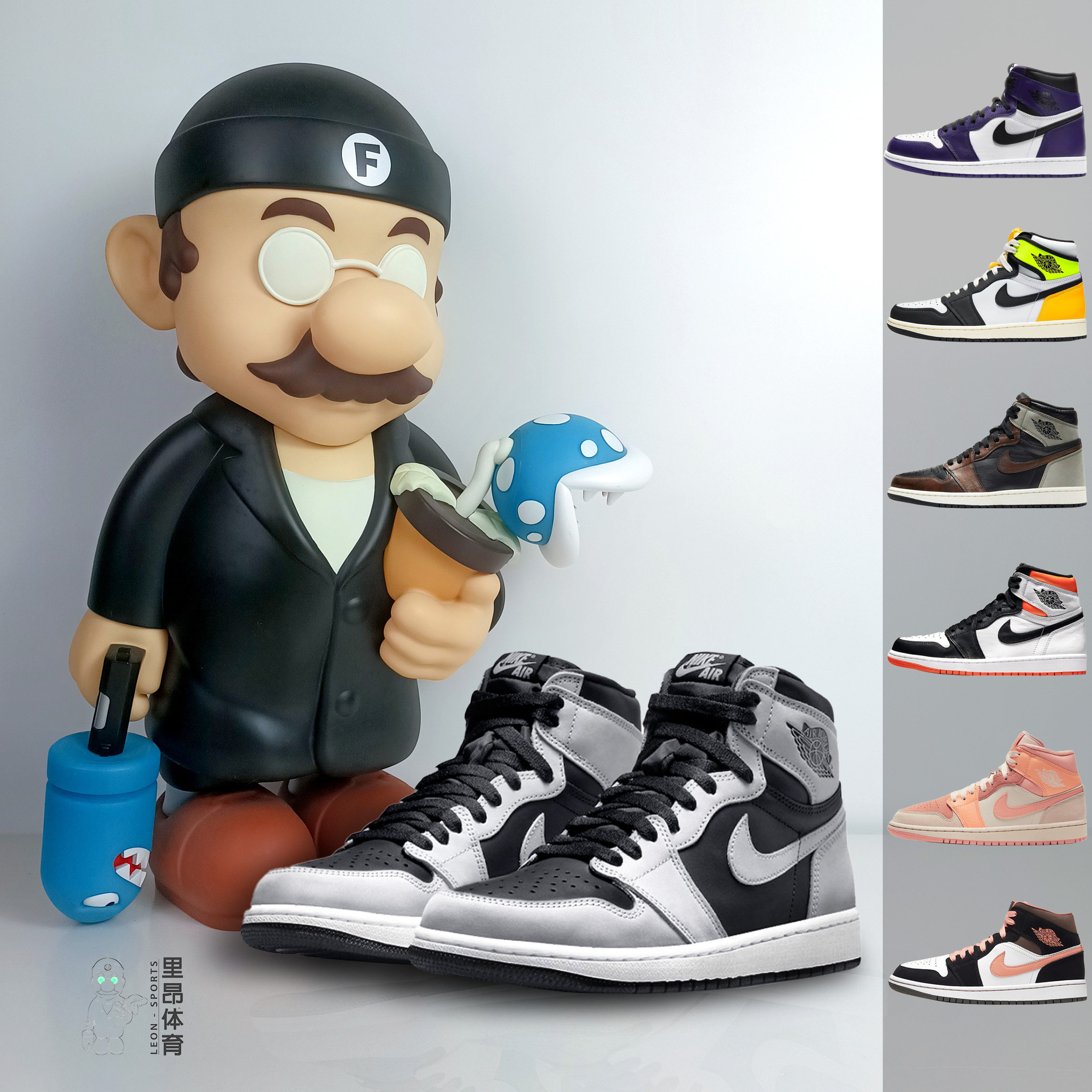 Lyon Sports Air Jordan 1 Mid Seventh Eve Couple Leisure Basketball Shoes 555088-500-180