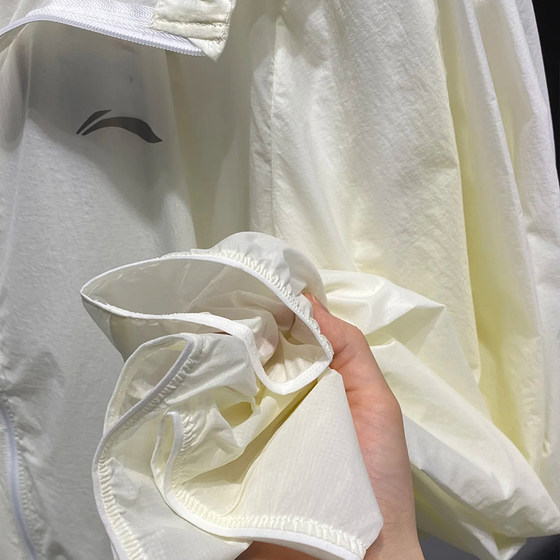 李宁女子防晒外套2024夏季新款速干运动风衣宽松休闲开衫皮肤衣女