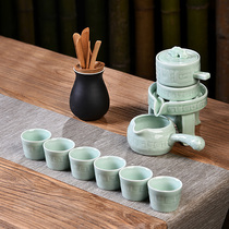 Purple sand automatic tea set Lazy tea maker one-piece set Creative personality rotating stone mill automatic water outlet accessories