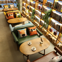 Simple negotiation wood art western restaurant coffee shop coffee table sales office milk tea shop dessert shop leisure sofa table and chair