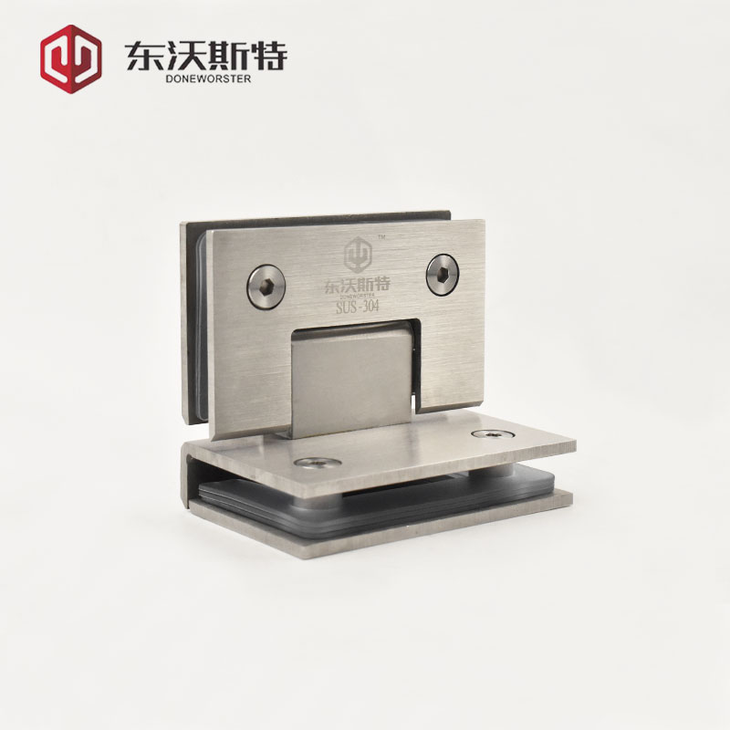 90 degree double bathroom glass clamp 304 stainless steel two - way shower room toilet framed glass door hinge