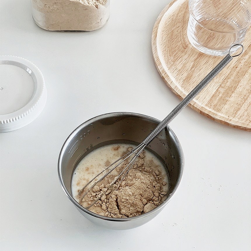 Japan Import Manual Eggbeware Mini 18cm stainless steel stirring stick Good hand mansion Mushroom Baking Tool