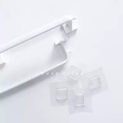 House mushroom punch-free hanging pole holding pole towel rack White simple dressing room storage adhesive single pole