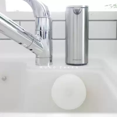 Japan imported dishwashing sponge scrub cloth kitchen with suction cup sponge block wipe artifact