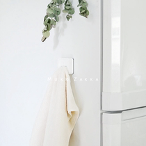 Export Japan creative Nordic towel hole plug hook free hole towel rack wall-mounted bathroom kitchen rag rack