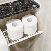 House mushroom telescopic rod matching grid storage rack Japan imported non-perforated Wrought iron shelf shelf