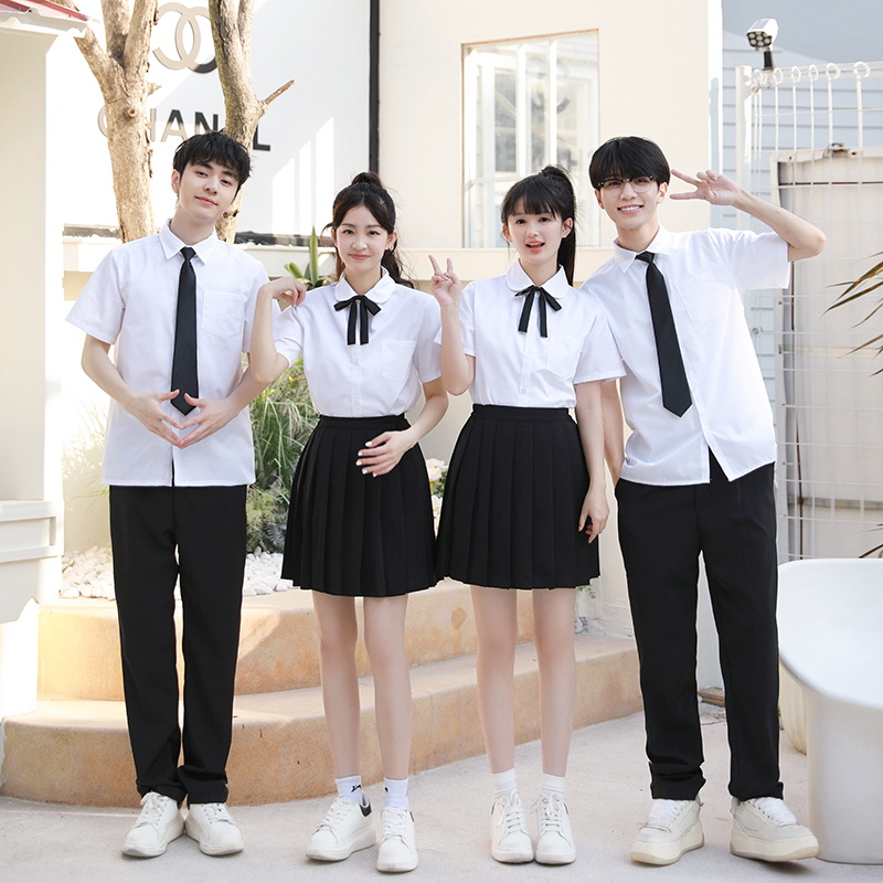 Class Uniforms, Summer College-Style Shirts, Graduation Season, High School Student Sports Games, Junior High School Student Choir Performance, School Uniform Set Class Uniforms, Summer College-Style Shirts, Graduation Season, High School Student Sports Games, Junior High School Student Choir Performance, School Uniform Set
