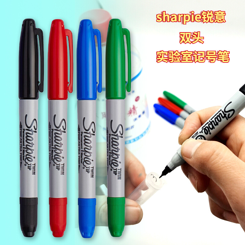 Двухсторонний маркер Sharpie, пылящийся лабораторный маркер без пыли, масляно-алкогольного типа ручка, японский стиль для бизнеса и литературы