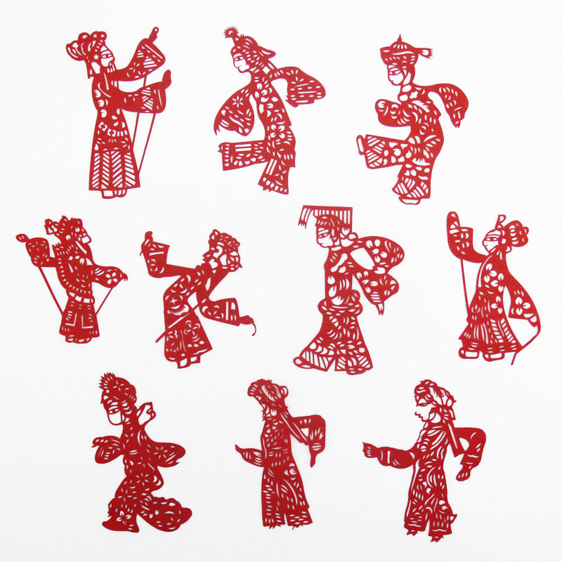 Intangible cultural heritage Chinese traditional elements paper-cut handmade Chinese style shadow play finished gift for foreigners