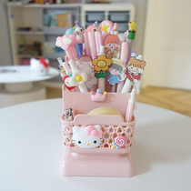 Creative Cartoon Pen Holder Sub FASHION CUTE SOUTH KOREA OFFICE CONTAINING BOX DORMITORY MULTIFUNCTIONAL TABLE SWING PIECE