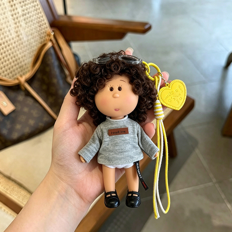 14cm Potato Doll Keychain Plush Toy Bag Pendant Mia Potato Girl Cute Afro Hair Car Hanging Ornament Doll 14cm Potato Doll Keychain Plush Toy Bag Pendant Mia Potato Girl Cute Afro Hair Car Hanging Ornament Doll