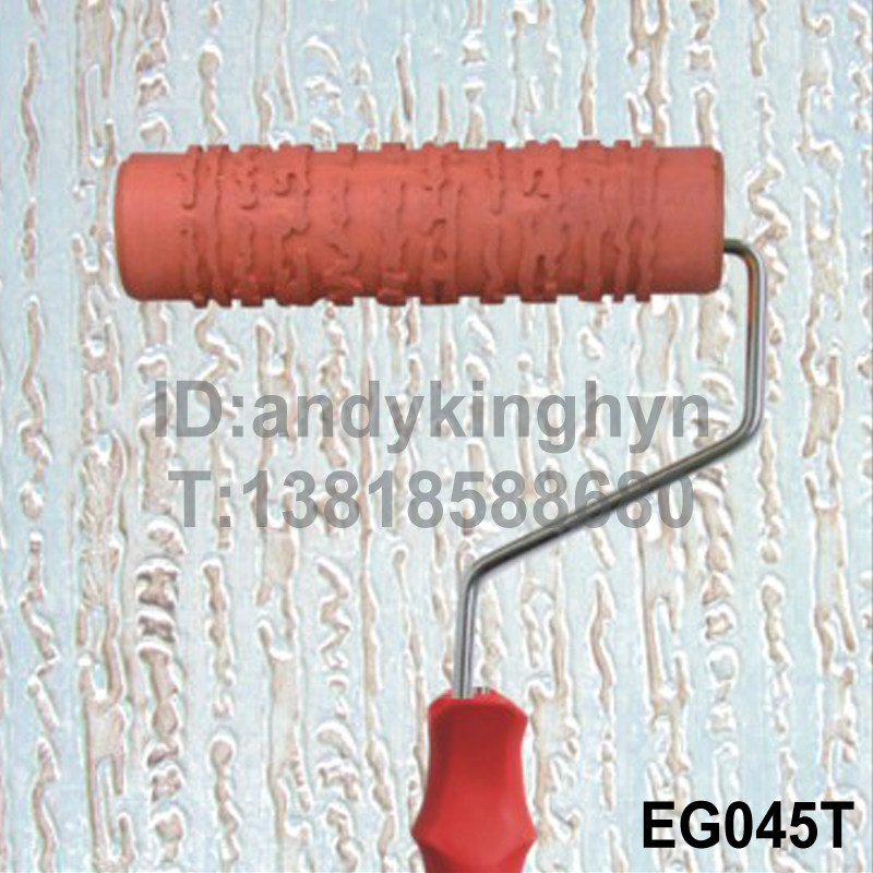 Creatine Paint Roller Art Paint Tool Silicon Algae Clay Printed Wood Grain Embossing Paint Wall Art Roller Brush 045