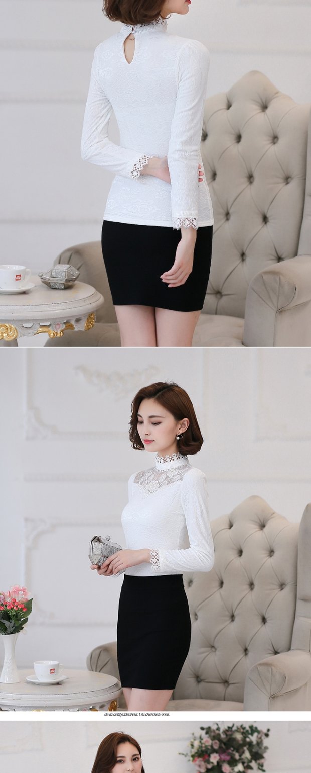 Mùa thu và mùa đông liền mạch cơ thể đồ lót nhiệt của phụ nữ cộng với nhung dày ren cao cổ áo đáy quần phần mỏng có thể được mặc áo lót nữ ấm mùa đông