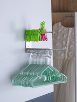 Stainless steel storage clothes rack clothes rack bathroom balcony clothes rack no punching traceless adhesive hook