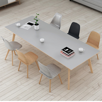 Nordic LOFT American solid wood Wrought iron conference table Long table Office computer table Training table Negotiation table Workbench table