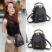 Hong Kong 2021 new minimalist pop genuine leather handbag women 100 hitch Fashion Skew Satchel Shoulder Backpack Pets