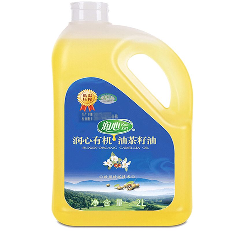 Runxin organic oil tea seed oil 2L edible oil low temperature cold pressed camellia oil catering oil wild tea oil