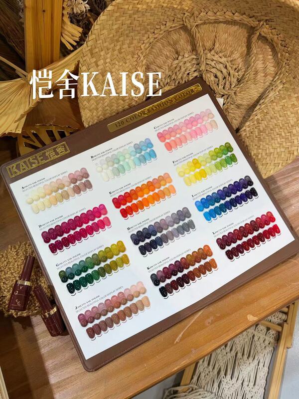 Shexia Kaishe 120-Color Nail Polish Gel Set, New Product for Nail Salons, Trendy Nail Polish Gel Colors