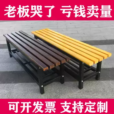Bathroom dressing room long stools solid wood bench shoe changing stool gym rest bench Park outdoor benches
