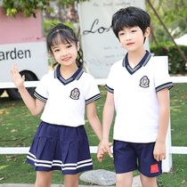 Kindergarten garden clothes summer clothes British style class clothes cotton games summer school uniform set primary and secondary school students performance clothes