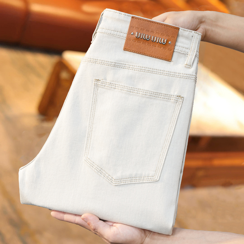 New Arrivals from the Company: Summer Thin Style Export-Quality Men's Straight-Leg Slim-Fit Jeans, Luxury Brand, Great Bargain