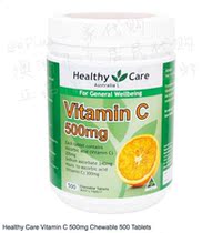 (Australia Direct Mail) Healthy Care Vitamin C Chewable Tablets Chewable 500mg 500 tablets