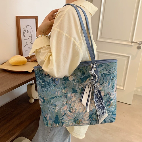 Вместительная и большая весенняя сумка на одно плечо, изысканный стиль