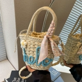 Сумка через плечо, пляжная соломенная плетеная сумка на одно плечо, DIY