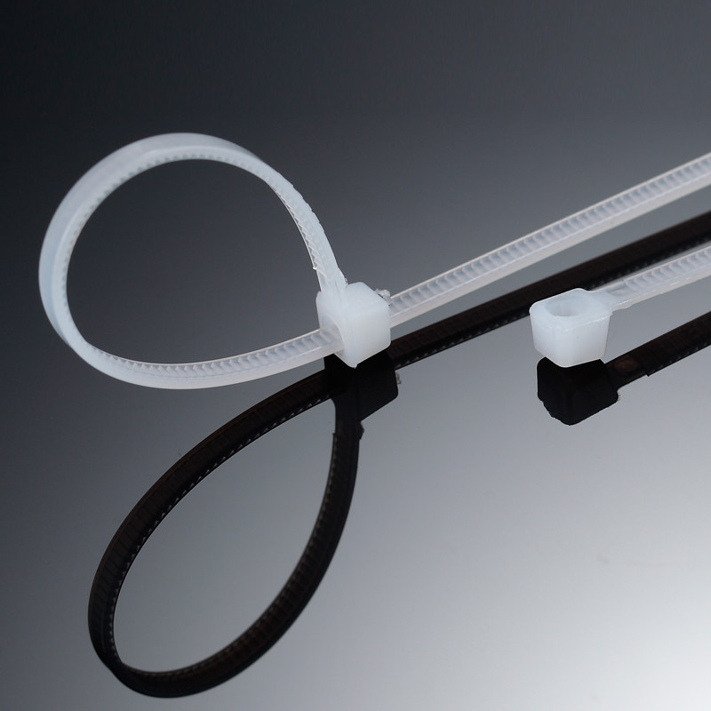 Ribbon 3 * 200mm white plastic self-locked nylon seal plastic buckle harness cord with bales 100 root