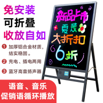 Billboard display board luminous word led fluorescent board small blackboard shop door signboard head handwritten