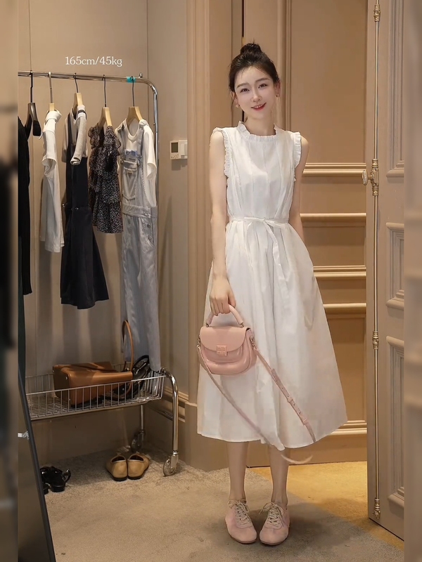 Oajer Flagship Women's Clothing Store Oujie's Same Style French Elegant White Dress Women's Summer Fairy Dress