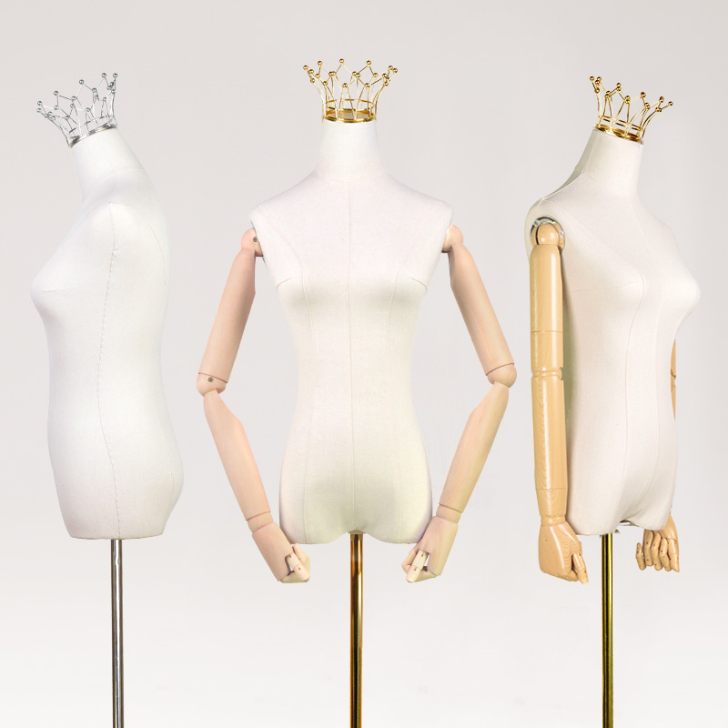 Dress Hall female model shelf wedding dress shop crown head display shelf studio window bust child dummy model