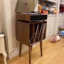 Nordic vinyl storage cabinet simple record cabinet album display shelf CD magazine cabinet record player cabinet solid wood small bookcase