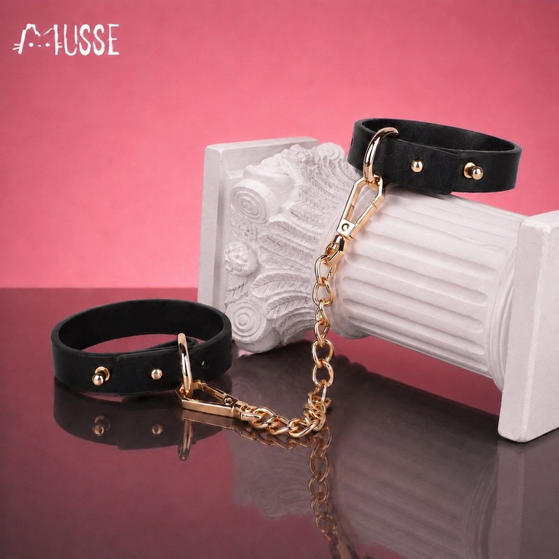 Musse Single Strap Bracelet Magic Cosplay Leather Prop Metal Chain Adjustable Couple Toy