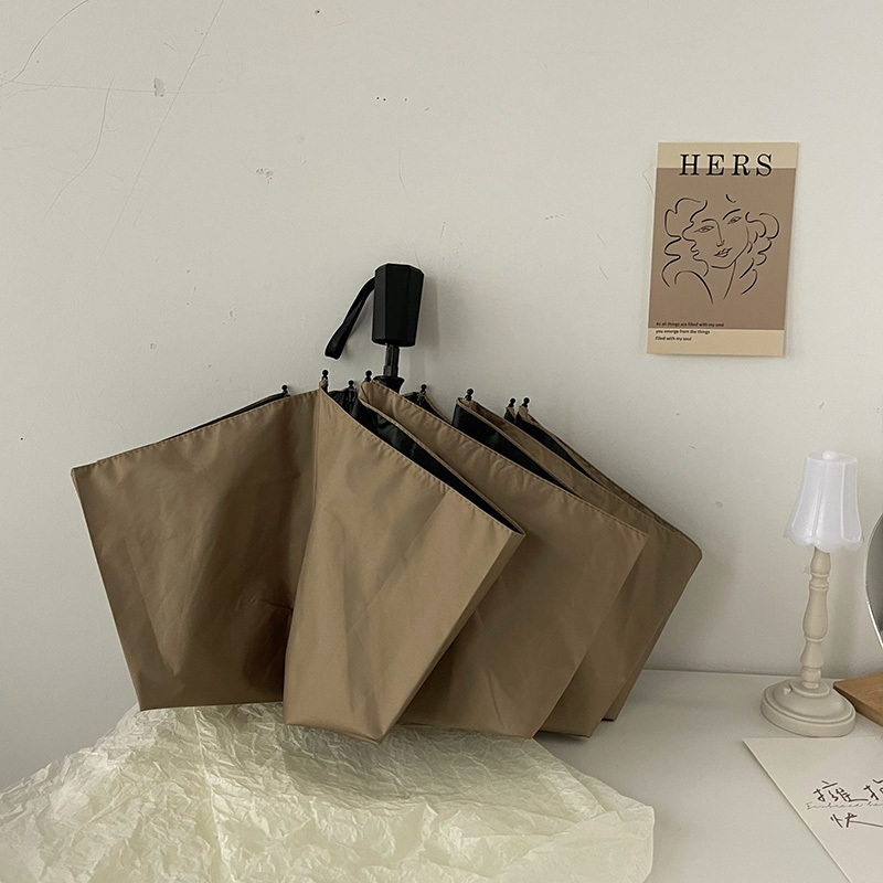 Haru Elegant Style~ Minimalist Sun Umbrella, Manual Dual-Use for Sun and Rain, Vintage Folding Parasol for Women ins