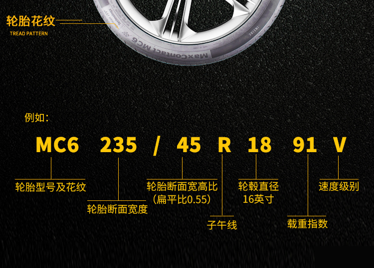 Lốp xe ngựa Đức thương hiệu 235 / 40R18 MC6 95Y FR XL vành bảo vệ Mercedes-Benz phù hợp với thương hiệu mới chính hãng - Lốp xe bánh xe ô tô