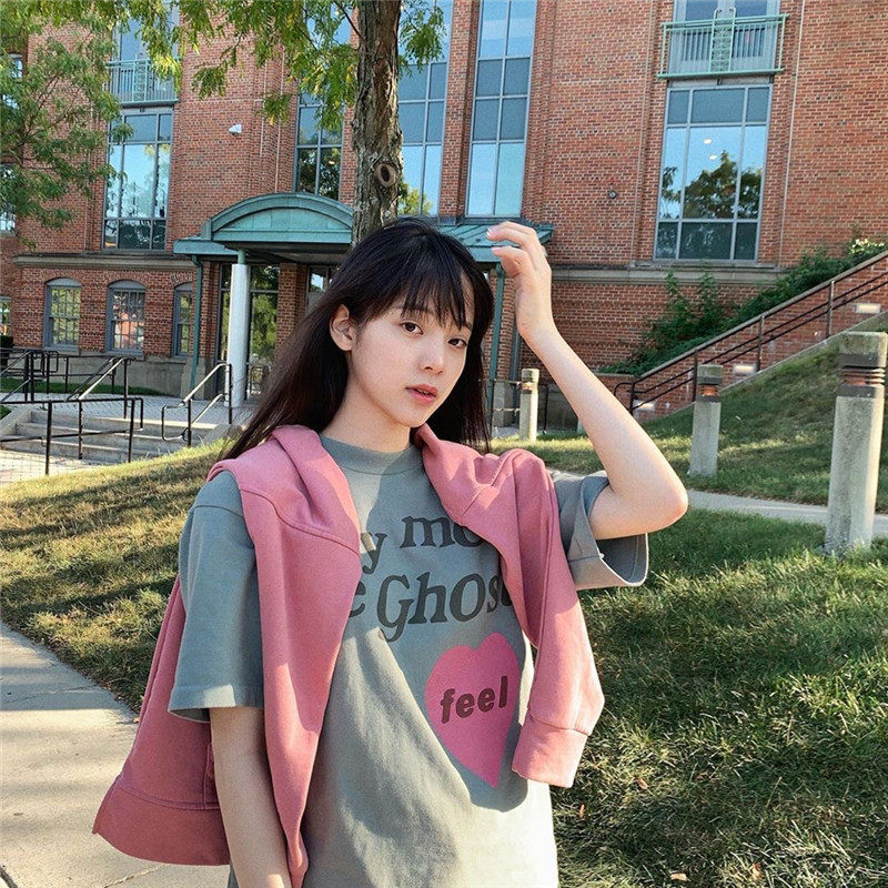CPFM Ouyang Nana same style Kanye kid see the ghosts love foam letter short-sleeved T-shirt tide
