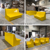 FRP leisure seat Mall Meichen business creative chair multi-person rest area bench outdoor park bench