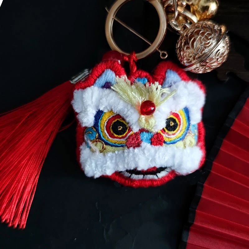 DIY Handmade Lion Awakening Peace Charm Car Pendant Embroider Material Backpack Keychain as a Birthday Gift for Boyfriend and Girlfriend DIY Handmade Lion Awakening Peace Charm Car Pendant Embroider Material Backpack Keychain as a Birthday Gift for Boyfriend and Girlfriend
