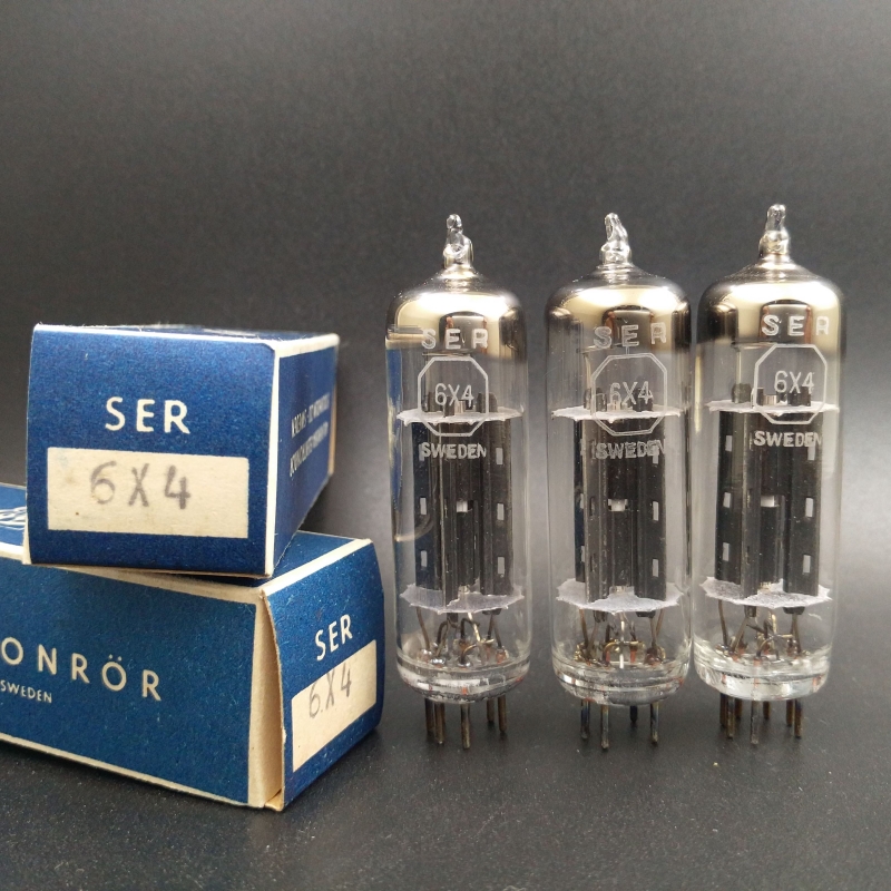 Large D ring Swedish super GEC 6X4 CV4005 1 EZ90 rectifier vacuum tube plus conversion seat generation 6Z4 EZ80