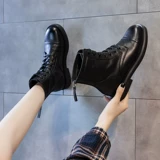 Martens, белые короткие сапоги в английском стиле со шнурками, в британском стиле, коллекция 2022, подходят для весны и осени, из натуральной кожи