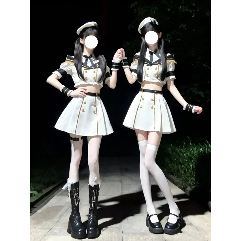 Military Girl British Navy Style Cosplay Sailor Suit Japanese Idol Photo Shoot Atmosphere Sweet Spicy Girl Outfit