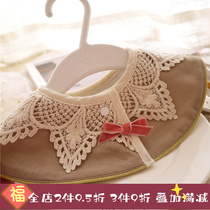 2 ● 360 degrees Japan same cotton baby baby saliva towel shape bib bib bib fake collar
