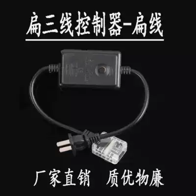 LED plug flat three-wire light with controller flashing micro-control light with special power plug connector factory direct