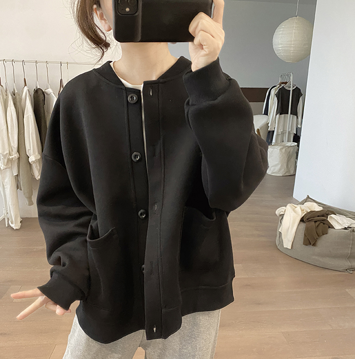 Lantern Sleeve Cardigan in Coffee